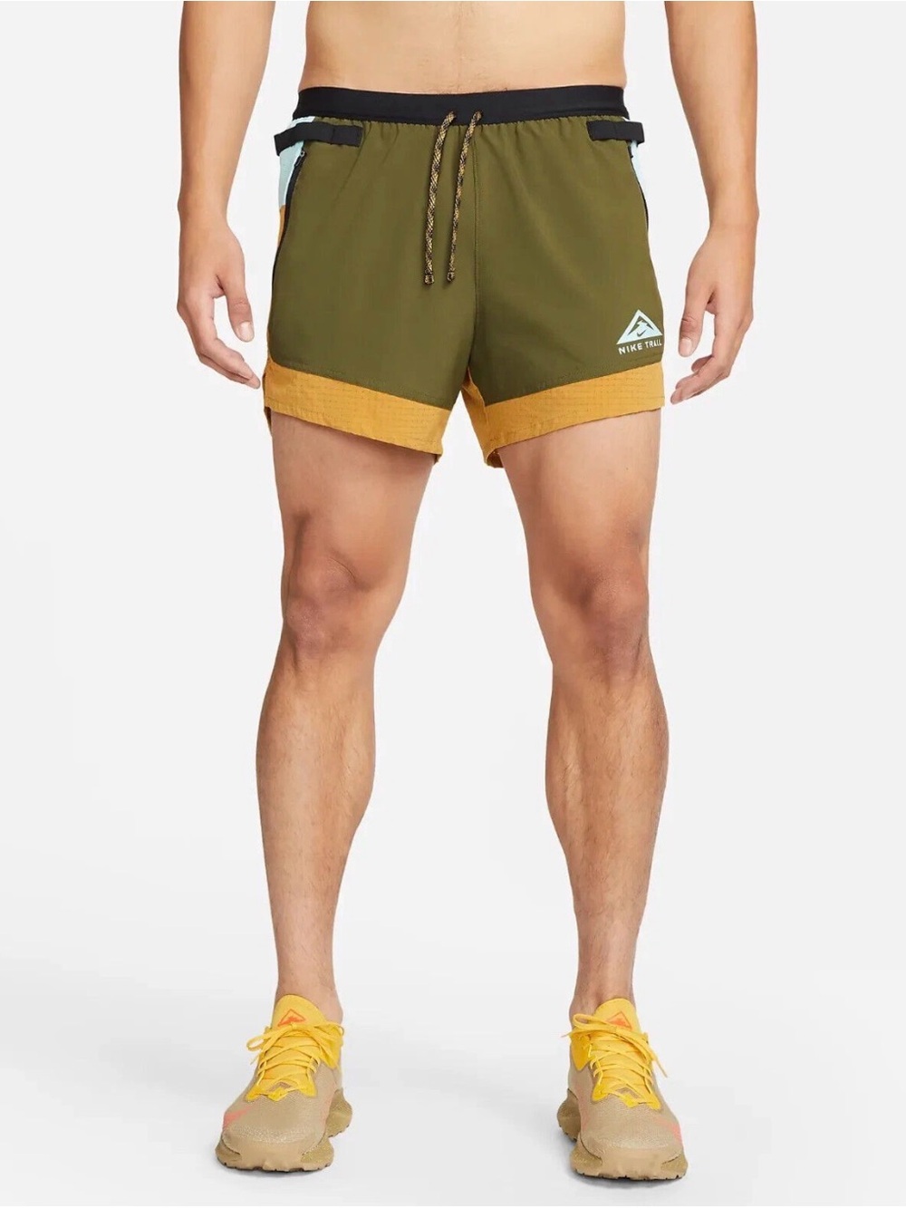 Nike Flex Stride Men's Trail Running Short | Color: Copa/Rough Green-Wheat | M